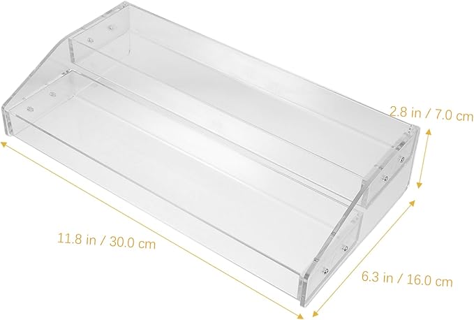 PRETYZOOM Display Stand for Perfume and Makeup Multi Organizer for Dresser Clear Storage for Space-saving Design