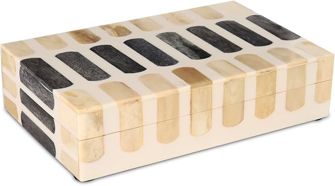 Handicrafts Home Decorative Keepsake Box 8x5 – Small Organizer Box with Lid, Boho Decorative Storage, Retro Memory Box, Unique Coffee Table Décor, Jewelry or Trinket Box, Modern Shelf Decorative Box