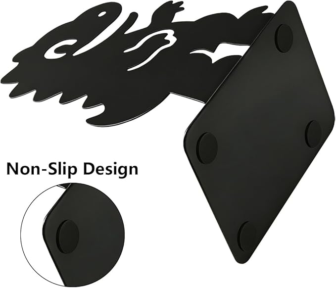 Black Dinosaur Bookends for Shelves, Dinosaur Metal Book Ends L-Shaped Home Decorative Bookends Book Holder Stopper Desk Organizers Book Dividers for Kid Boy Bookshelf Office School Library