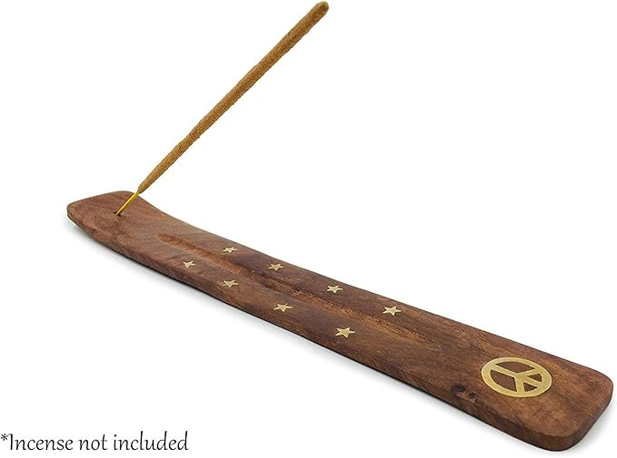 Yajna Traditional-Handmade-Burner Wooden-Incense-Stick-Strip-Holder Ash-Catcher-Stand for-Aromatherapy-Meditation-Yoga (Incense Holder 10 inch(1 pcs)