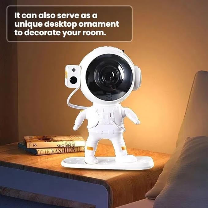 Astronaut Aurora Galaxy Projector, 360° Rotating Star & Moon Night Light with White Noise, Music Sync, Remote & Timer, LED Mood Lamp for Bedroom, Kids Room Decor, Gift for Boys Girls