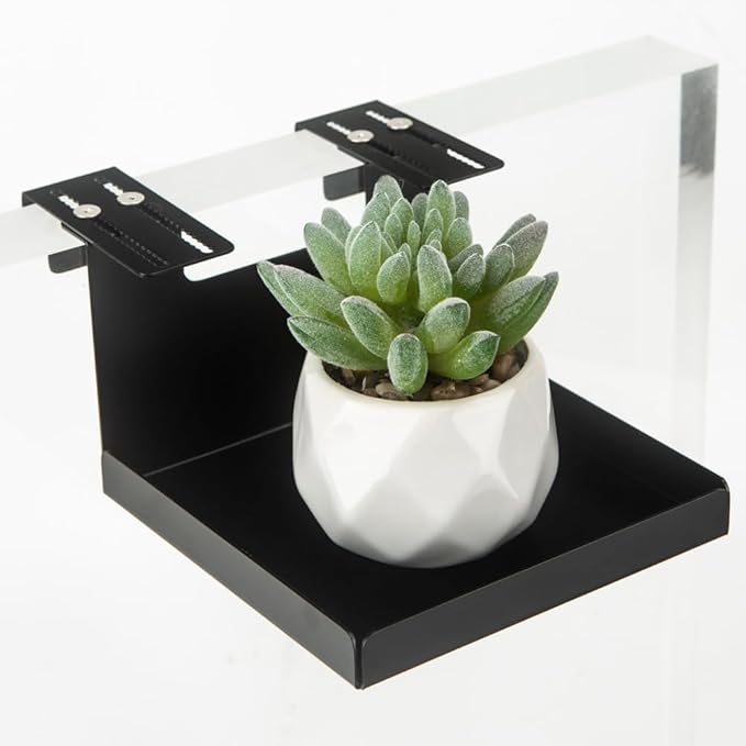 Office Small Cubicle Shelf Storage Organizer Floating Corner Rack Hanging Mini Shelf Adjustable Home Office Essentials for Small Planter Statue Decor Photo Frame 2 Pack