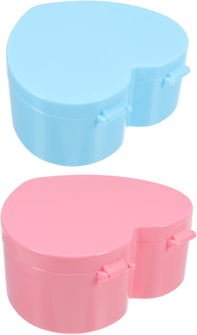 PRETYZOOM 2pcs Heart-shaped Jewelry Box Mirror Storage for Travel Hair Accessories for Girls Kawaii Organizers Makeup Box Mirror