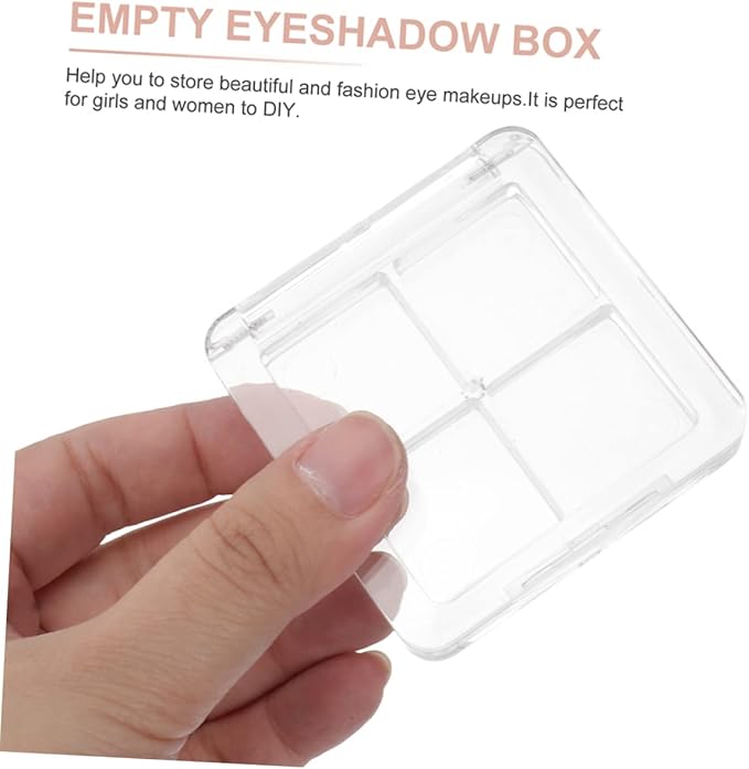 Healeved 10Pcs Eyeshadow Storage Boxes Cosmetic Organizer for Blush Lipstick Highlighter and Foundation Makeup Refill Travel-friendly Empty Pallets
