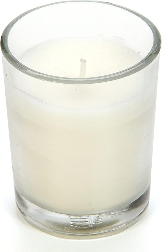 Hosley's Set of 72 Ivory Unscented Glass Filled Votive Candles, Hand Poured Wax Candle Ideal Gifts for Aromatherapy Spa Weddings Birthdays Holidays Party
