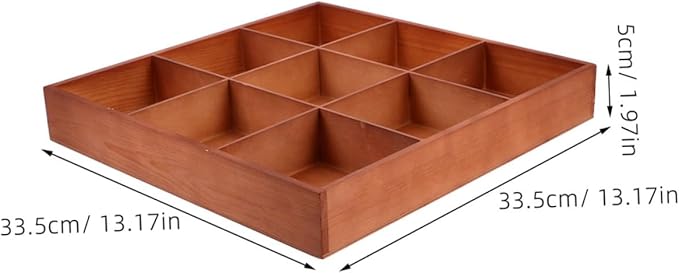 GLEAVI Wooden Organizer Box for Parts and Accessories Multi-compartment Storage for Jewelry Makeup and Office Supplies Stylish and Space-efficient Design