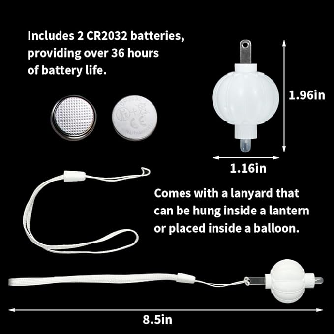 24PCS Mini Led Lights, Led Balloons Light for Paper Lanterns, Easter Eggs, Birthday Party, Wedding, Halloween, Christmas Decoration, Last 36 Hours- White