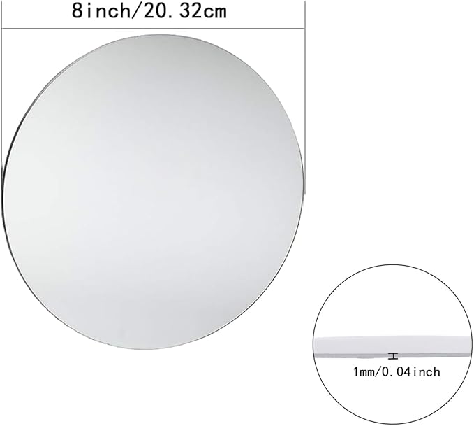 16Pack Round Mirror Plates for Centerpieces, 10inch Acrylic Mirror Trays Flat Circle Mirrors for Tables Centerpieces, Circle Candle Plate Mirror Centerpiece Table Decorations for Wedding Decorations