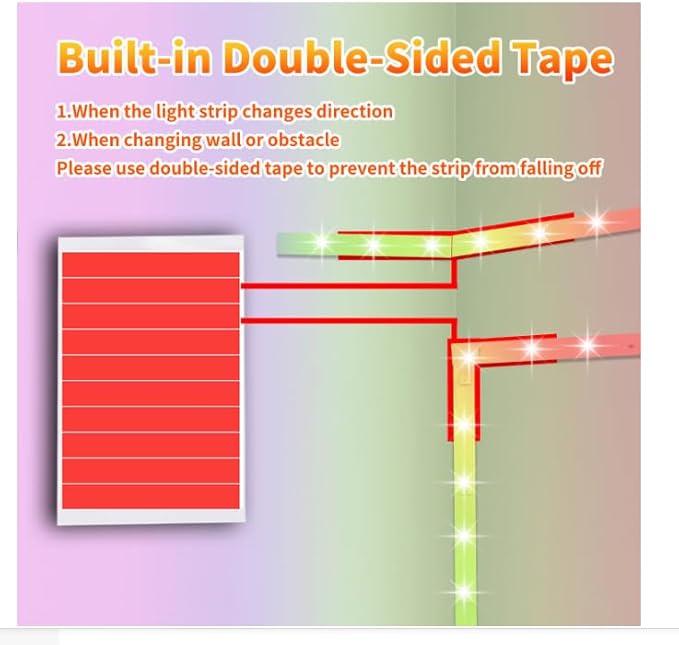 NBBUFF Led Lights for Bedroom 200FT (2 Rolls of 100ft), Color Changing RGB Led Strip Lights with 60 Keys Remote and App Control, Music Sync Led Lights for Room Kitchen Party Home Decor