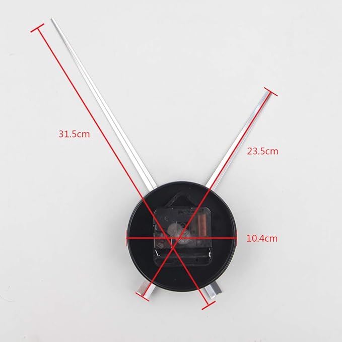 Timelike 3D Clock Hands, DIY Large Wall Clock Needles, Home Art Decor Quartz Mechanism Accessories