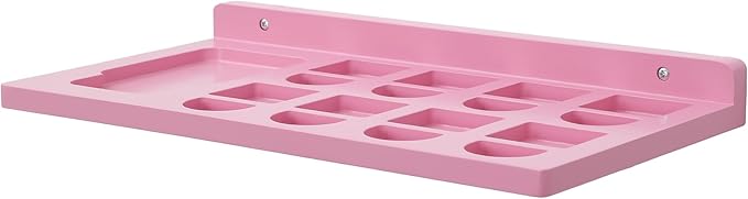 PHOENANCEE Floating Shelves for Little Tikes Story Dream Machine,Wall Shelf for Little Tikes Projector Books Audio Play Character Storage Tray Organizer for Toddlers and Kids Girls Boys,Oak(Pink)