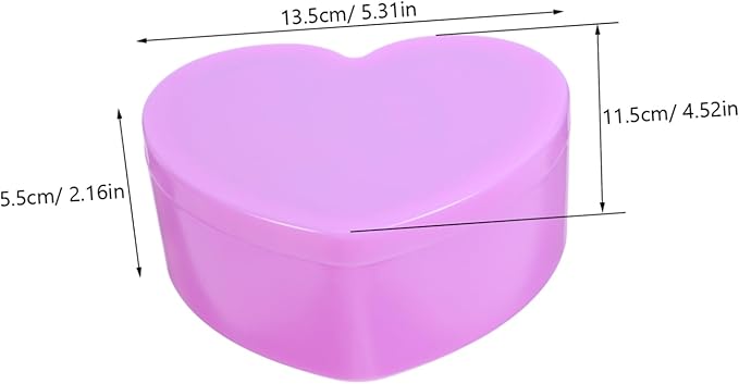 Cabilock Heart-shaped Jewelry Storage Box with Mirror Two-layer Case for Girls Cute Makeup Organizer for Necklaces Bracelets and Earrings Lightweight Travel-friendly Design