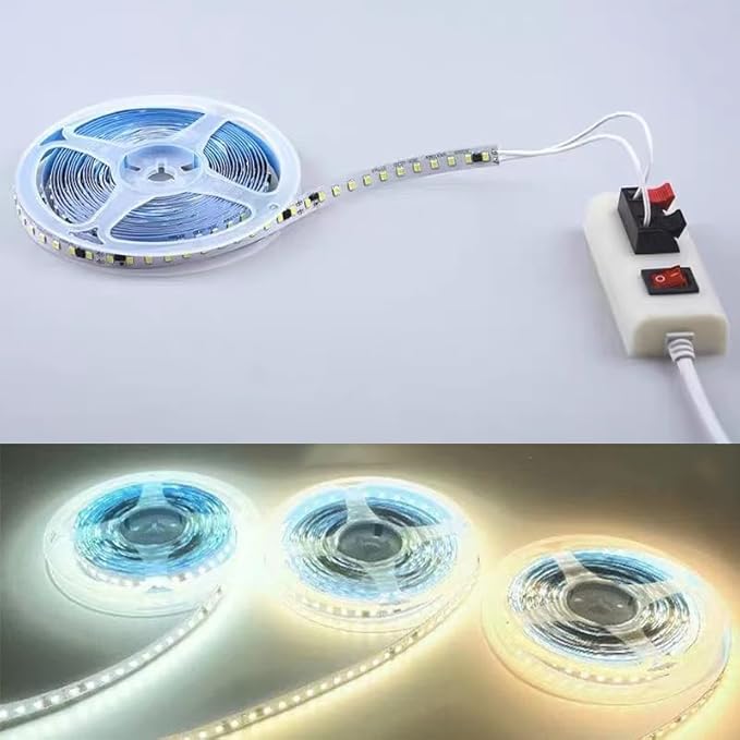 110V LED Strip Lights 120leds/m Flexible LED Tape, No Power Supply Needed (Natural White 4000K, 32.8FT), LED-STL120