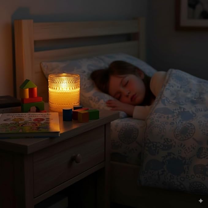 VENTA Beyond The Flame Mesmerizing Dotted Glass Candles | Set of 2 Ivory LED Pillars | Create a Magical, Worry-Free Glow with Remote & Timer | Perfect for Home, Holiday & Wedding Ambiance