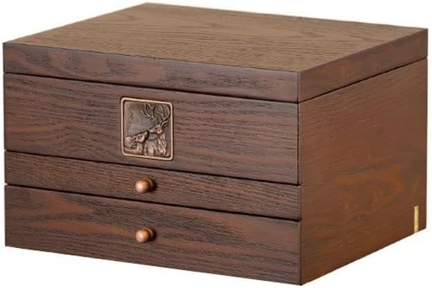 Makeup Organizers 10.23 Inch Jewelry Box Wooden Retro Storage Box Small Jewelry Box Box Can Store Display Ring Bracelet Necklace Earrings Watch Jewelry Case