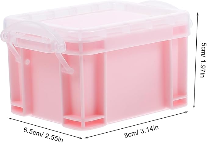 6pcs Pp Material Storage Box Small Jewelry Containers Lids Desktop Makeup Organizer Bead Button Case