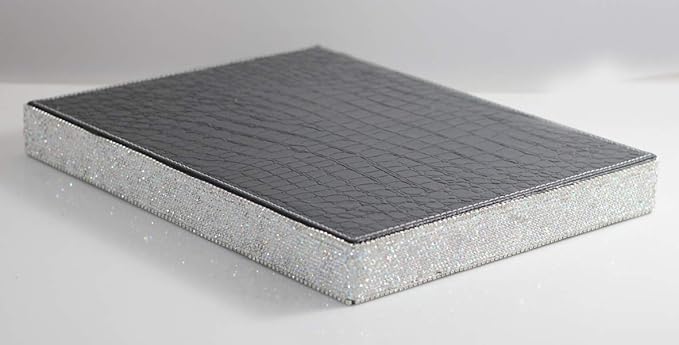 BestblingBling Classic Bling Rhinestone Jewelry or Makeup Storage Box Organizer Display Storage case for Desk or Table(Silver)