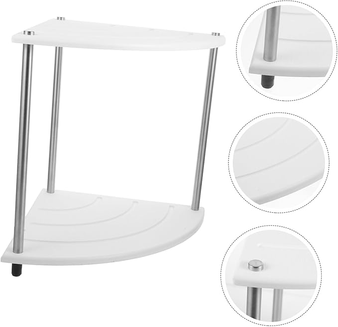 SOLUSTRE Multi-tier Corner Makeup Organizer Space-saving Bathroom Counter Organizer for Vanity Modern Design Sturdy and Functional Storage