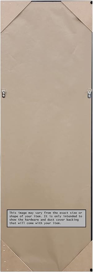 Amanti Art Brown Full Length Mirror for Door, 52x18 Owl Brown Narrow Tall Wall Mirror Full Length, Mounted to Door or Closet Wall with no Visible Brackets, Country Rustic Wood Frame, Bedroom Decor