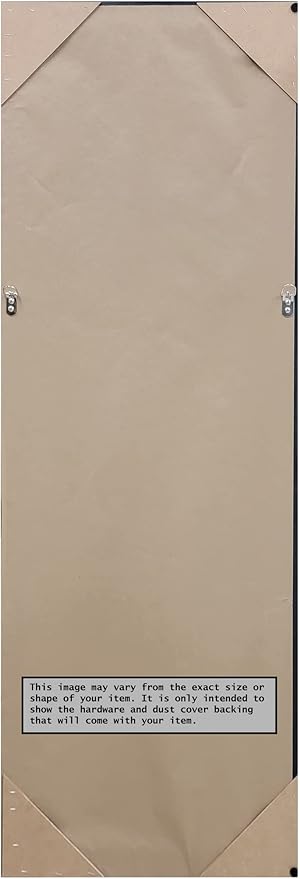 Amanti Art Brown Full Length Mirror for Door, 49x15 Carlisle Brown Narrow Tall Wall Mirror Full Length, Mounted to Door or Closet Wall with no Visible Brackets, Country Rustic Wood Frame, Bedroom
