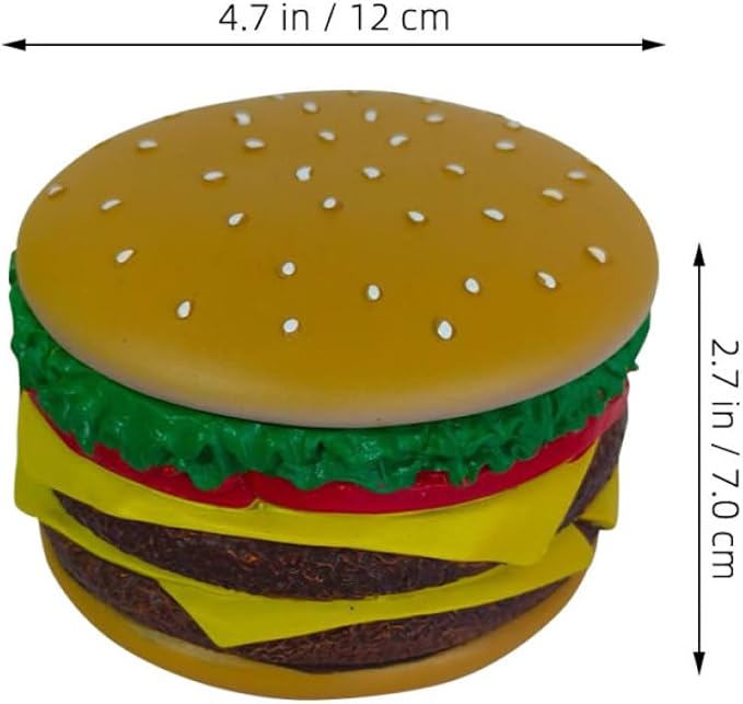 MAGICLULU Resin Hamburger Jewelry Box Small Storage Container Trinket Organizer with Lid for Bracelets and Makeup Accessories Home Vanity Organizer