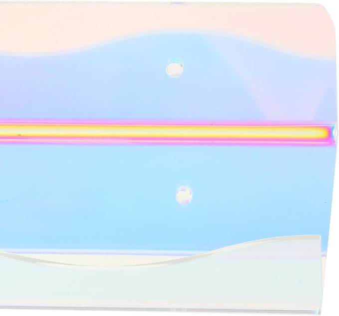 Toyvian Iridescent Acrylic Floating Wall Shelf Nail Polish Display Makeup Organizer Bathroom Storage Rack for Room and Vanity