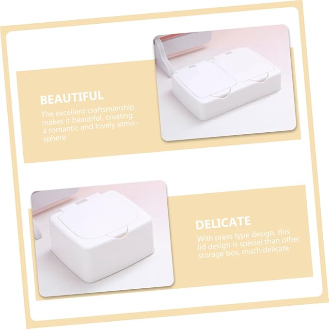 Lurrose 4pcs Simple Desktop Storage Box Diy Press Type Organizer for Jewelry Stationery and Makeup Small Bins for Students and Home Office Use