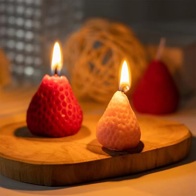 Strawberry Candle Gifts for Women 9pcs,Strawberry Decorative Soy Aromatherapy Candles for Home Scented Decoration, Cute Candle Set for Birthday Gifts Christmas Gift for Christian Friends