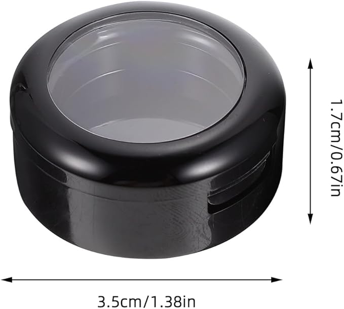 POPETPOP Eyeshadow Storage Box Compact Monochrome Makeup Organizer Holder for Home Vanity Travel Small 1.37X1.37X0.66In Cosmetic Case