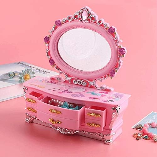 Makeup Box Music Portable Jewelry Storage Home Organizer Bitrthady Party Gift for Kids