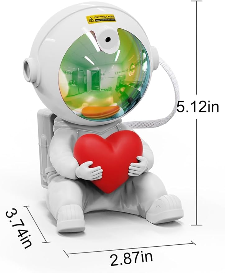 Aurora Projector Galaxy Night Light - Astronaut Space Projector Adjustable Head Angle, Ceiling LED Lamp with Timer and Remote, Kids Room Decor Aesthetic, for Christmas & Birthdays Home Party