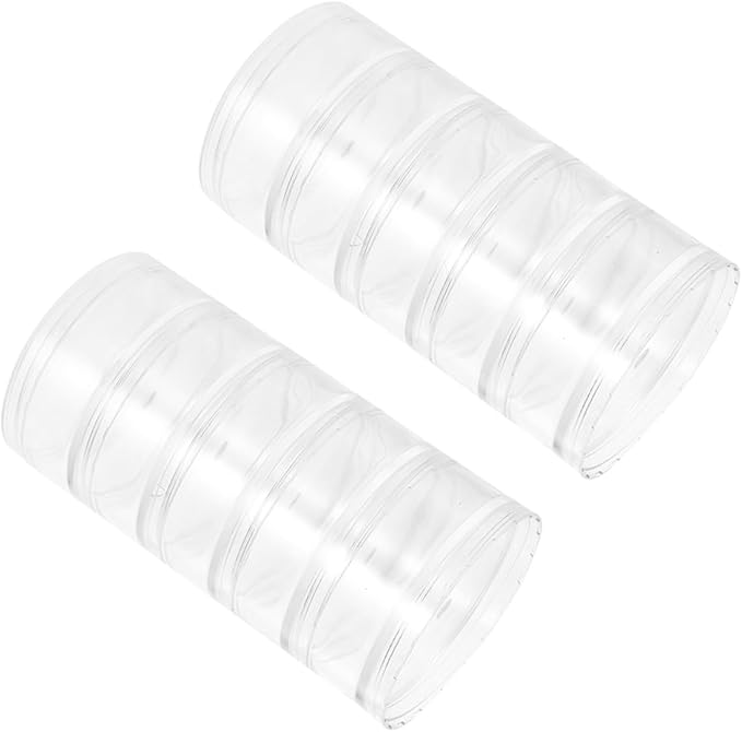 Alipis 3sets Jewelry Box Storage Round Small Storage Box Plastic Beads Button Case Desktop Makeup Organizer 2pcs*3