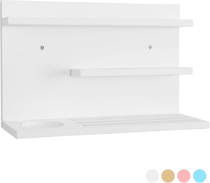 PHOENANCEE for Tonies Shelf Magnetic,for Toniebox Figures Storage Display Shelf 40-48 Character,Wall Floating Shelves Wooden,Compatible Charging Station for Children Kid's Room,Pine,3 Tier