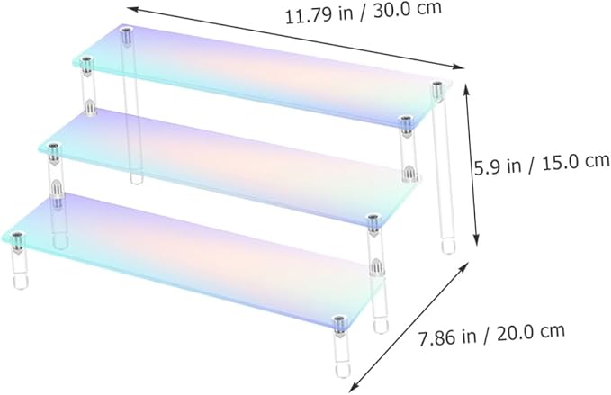 Zerodeko Acrylic Display Case Riser Stand for Handicrafts Makeup Jewelry Toy Collection Organizer