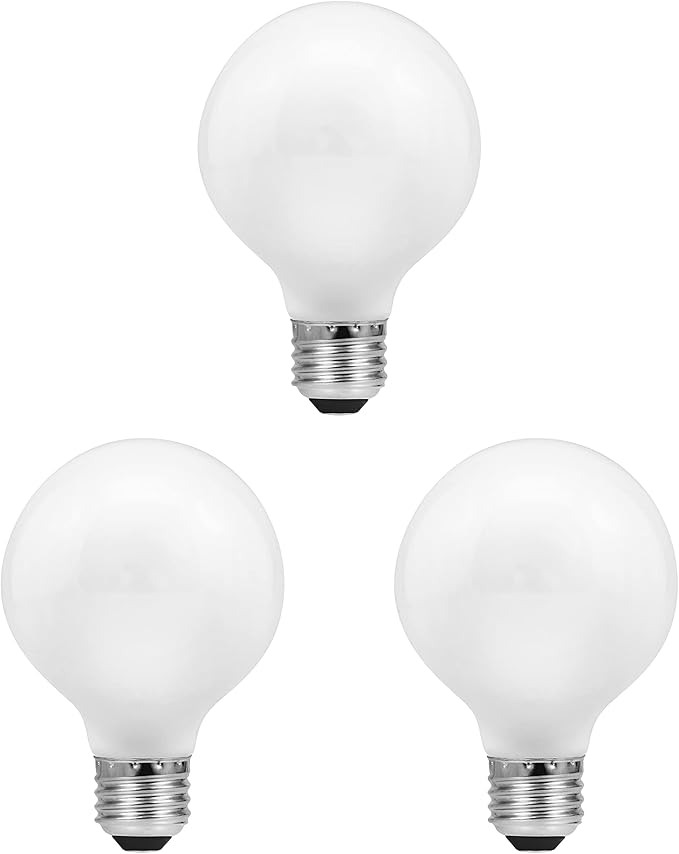 Sylvania Incandescent Double Life Décor Globe Light Bulb, 40W, G25, Medium Base, 265 Lumens, Frosted, 2850K, Soft White - 3 Pack (15345)