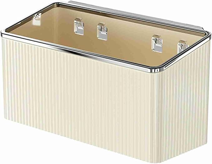 TXLFRO Pulreiush Floating Shelves Wall Bin Organizer Adhesive Wall Mounted Plastic Storage Organizer No Drilling Hanging Storage Containers Makeup Organizer Shelf for Office, Kitchen, Home
