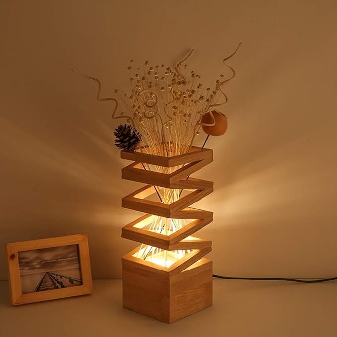 European Modern Ambient Lamp LED Wooden Table Lamp Bedroom Bedside Lamps,Home Lighting