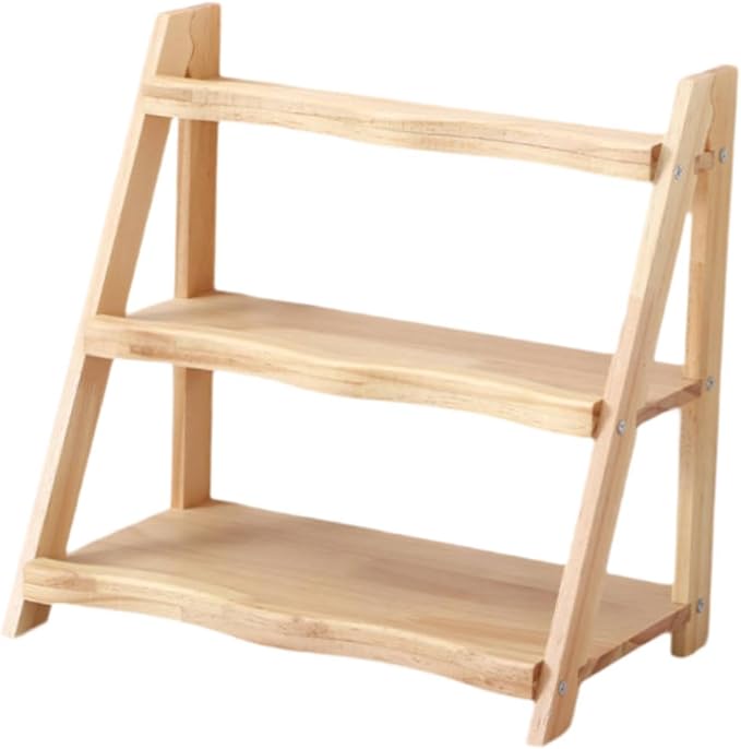 predolo for Display 3 Tier Rustic Rack Organizer Perfume Display Stand for Pantry Countertop Cabinet Lotion Makeup