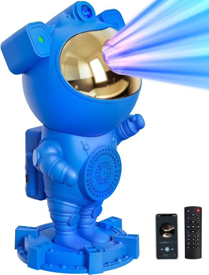 Astronaut Galaxy Moon Star Projector, Kid Night Light for Bedroom Ceiling, Space LED Lamp, Gifts for Kids Teens Boys 1-9 10-15 Year Old, Christmas
