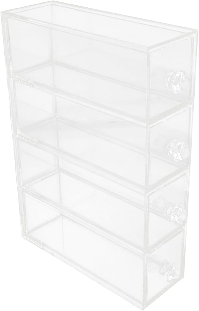 Holibanna Style Jewelry Storage Case Transparent Makeup Organizer Capacity Practical Jewelry Holder for Earrings and Accessories for Bedroom and Vanity Use