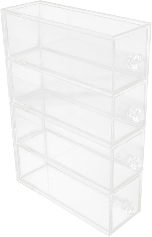 Holibanna Style Jewelry Storage Case Transparent Makeup Organizer Capacity Practical Jewelry Holder for Earrings and Accessories for Bedroom and Vanity Use