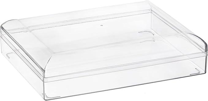Hammont Acrylic Box - Party Favor Gift Boxes - Clear Cube with Rounded Edges for Gifts, Weddings, Treats, Candies & Accessories - Square Home Storage Boxes | 6.33” x 4.92” x 1.49” (8 Pack)