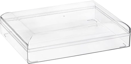 Hammont Acrylic Box - Party Favor Gift Boxes - Clear Cube with Rounded Edges for Gifts, Weddings, Treats, Candies & Accessories - Square Home Storage Boxes | 6.33” x 4.92” x 1.49” (8 Pack)