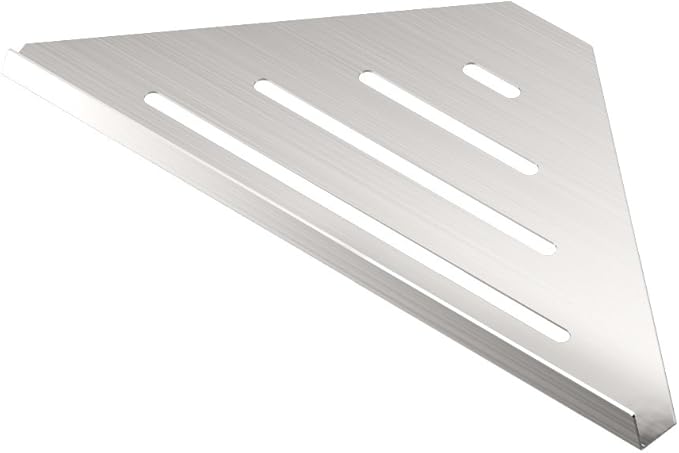 Gatco 1464 Elegant Corner Shelf, Brushed, 13"