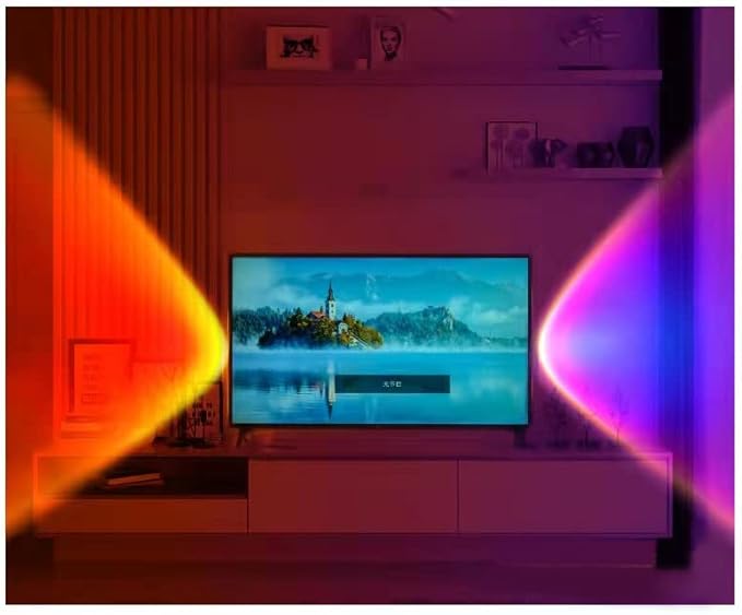 EIUY Sunset Lamp, Projector Sunset Light LED Projection Night Light 360 Degree Rotation Romantic Rainbow Light USB Charging for