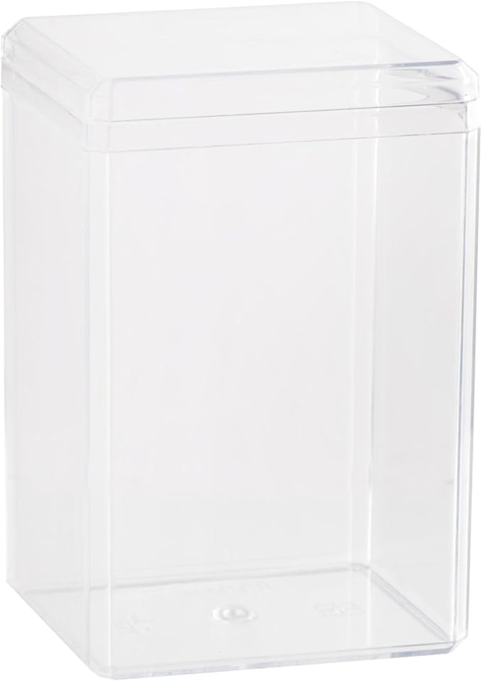 Hammont Acrylic Box - Party Favor Gift Boxes - Clear Cube with Rounded Edges for Gifts, Weddings, Treats, Candies & Accessories - Square Home Storage Boxes | (2.5"x2.25"x3.75") 12 Pack
