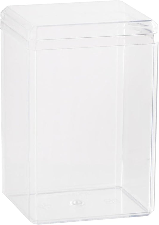 Hammont Acrylic Box - Party Favor Gift Boxes - Clear Cube with Rounded Edges for Gifts, Weddings, Treats, Candies & Accessories - Square Home Storage Boxes | (2.5"x2.25"x3.75") 12 Pack