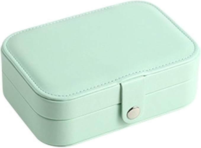 Jewelry Box Portable Travel Jewelry Organizer Necklace Ring Earring Storage Box Double Layer Household Jewelry Box Makeup Organizer for Rings Necklaces Bracelets Earrings ( Color : E , Size : 16*11.5*