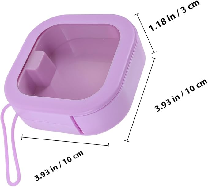 SUPVOX 2pcs Portable Jewelry Box and Makeup Organizer Small Travel Jewelry Storage Case with Lid for Desktop Multifunctional Holder in Blue and Purple