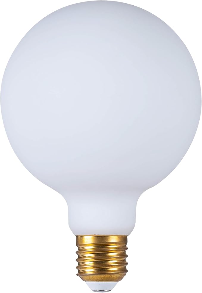 SD LUX Oversized LED Light Bulb12W 1800LM (Eqi. 150W) Vintage Large Globe Edison Bulb E26 Milky Glass for Home Office Kitchen Bedroom Living Dining Room,1 Pack (Warm White 3000K, G125White-New)